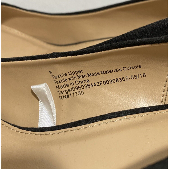 A New Day black faux suede wedge heel pumps career shoes US size 8M classic look - Picture 3 of 10